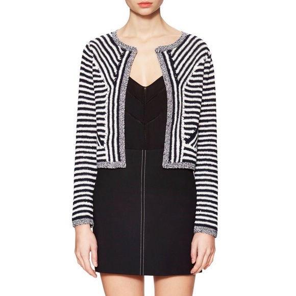 new DVF ☾ Striped Cardigan Sweater ☾ Midnight - Picture 15 of 16